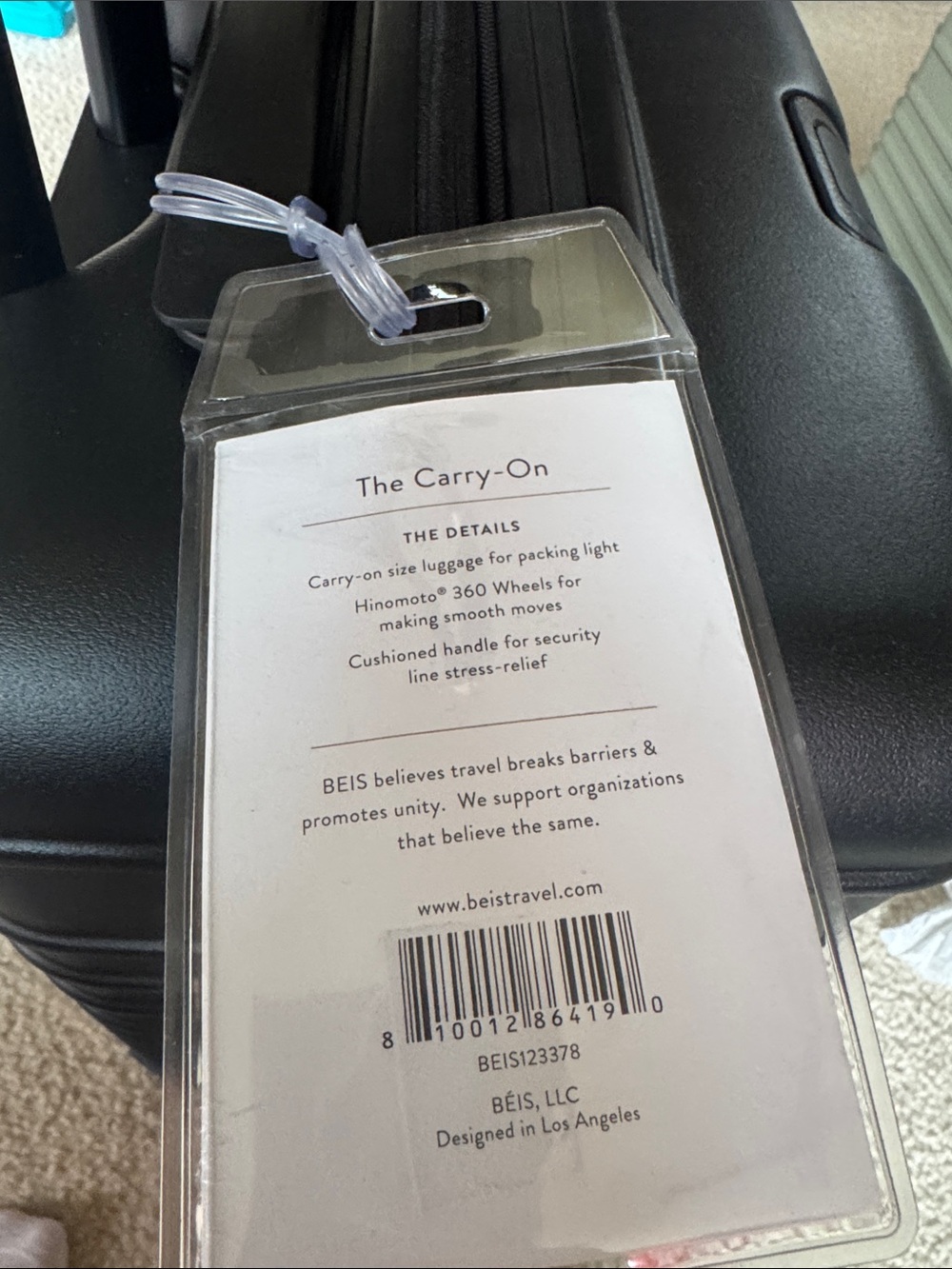 BEIS The Carry-On Roller in Black - Picture 10 of 10